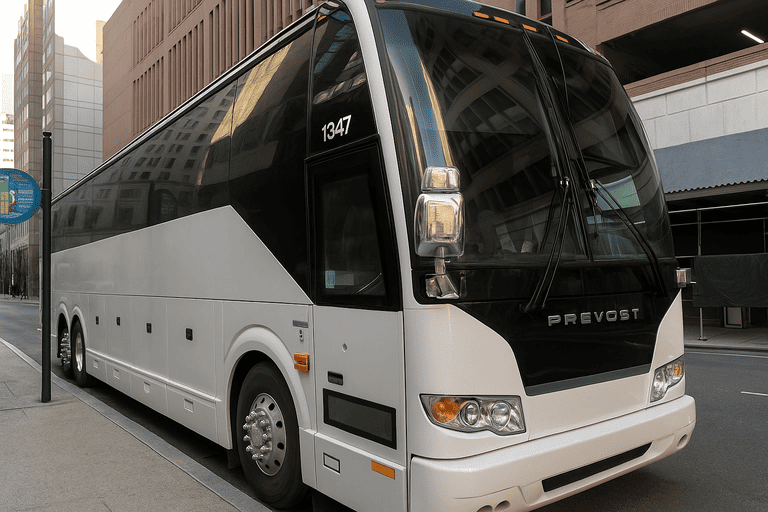 a Charter Bus Rental Commerce City coach bus