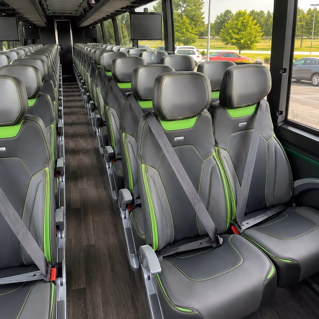 commerce city charter bus interior